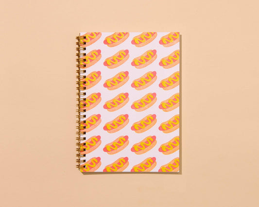 Hot Dogs Letterpress A5 Spiral Notebook