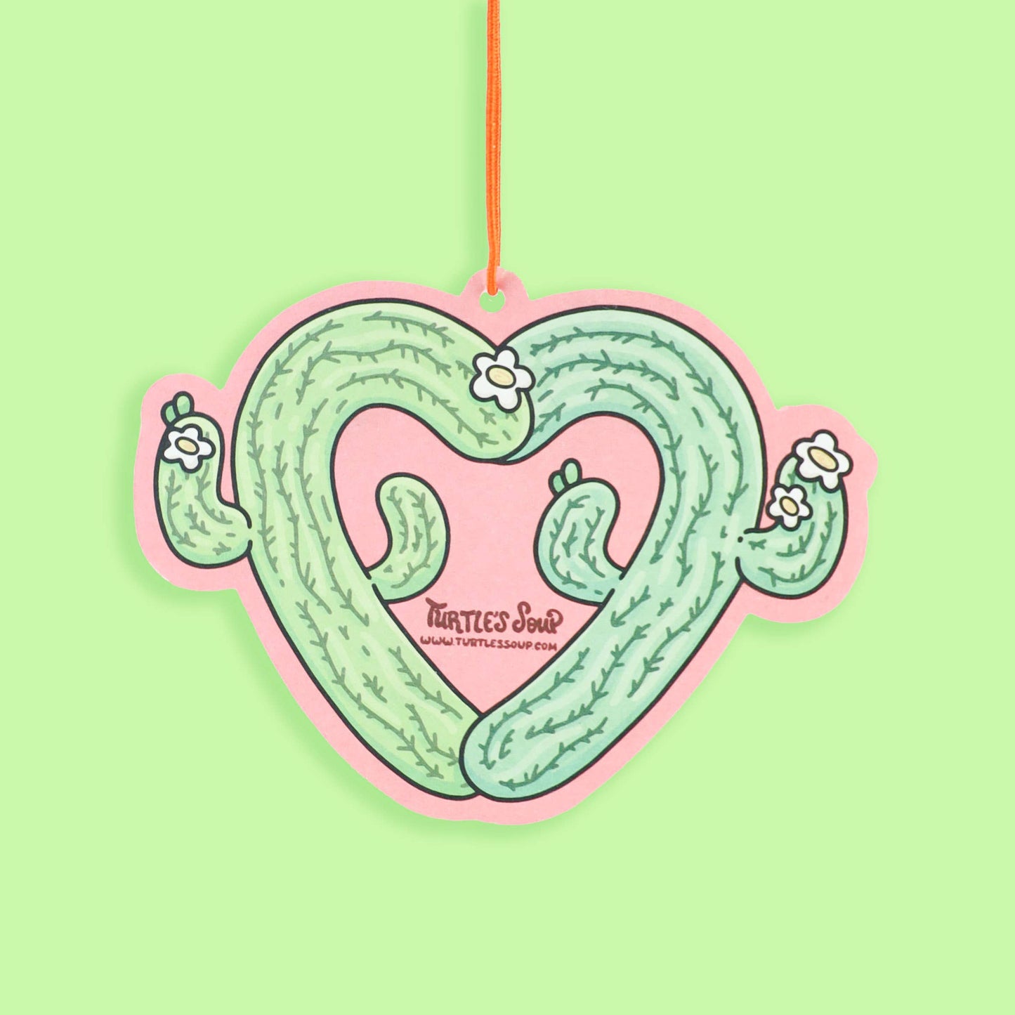 Saguaro Cactus Heart Desert Citrus Scented Car Air Freshener