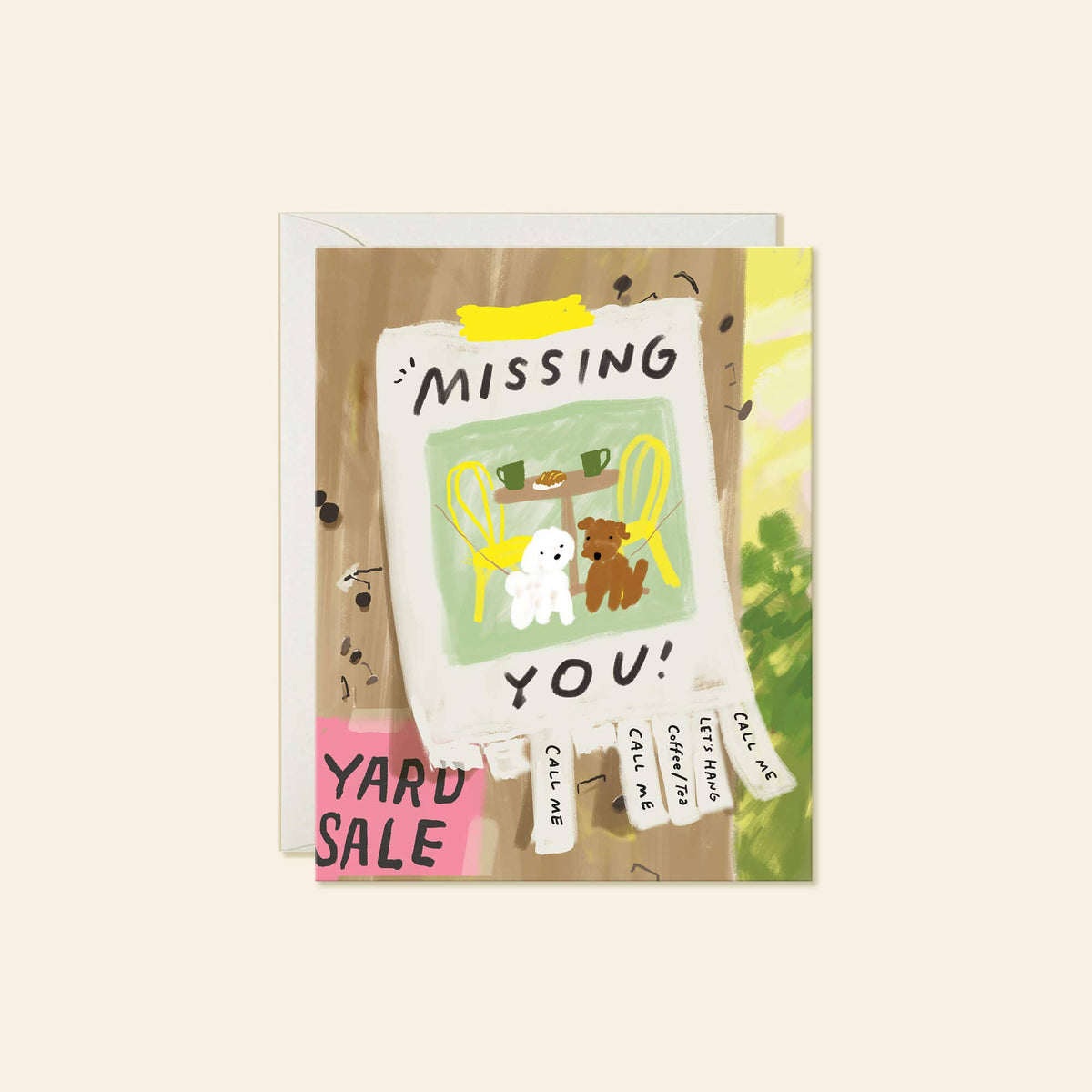 Missing You Flyer Greeting Card