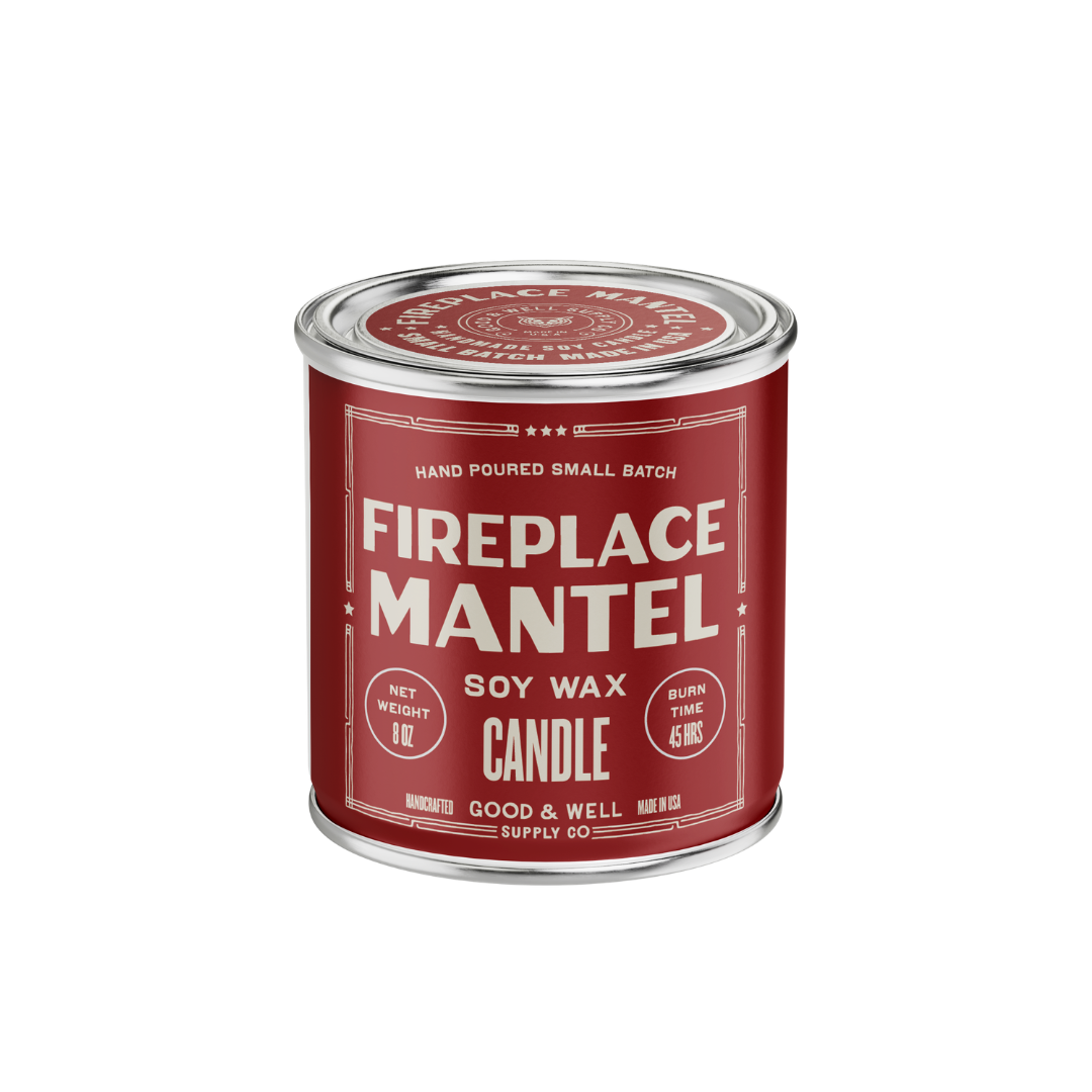 Fireplace Mantel Soy Candle - 1/2 Pint / Cotton Wick