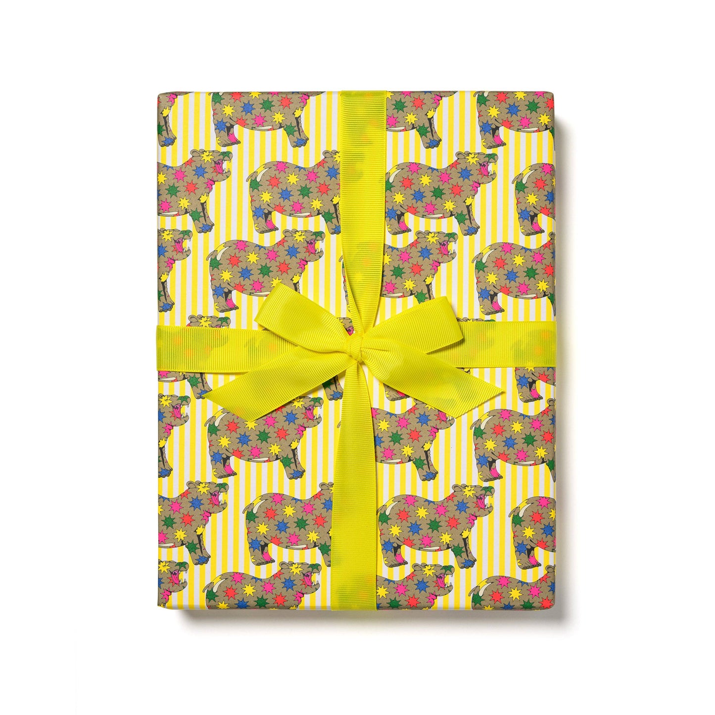 Star Hippos wrapping paper
