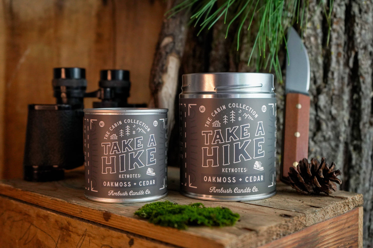 Take A Hike | Oakmoss + Cedar 8oz Soy Candle
