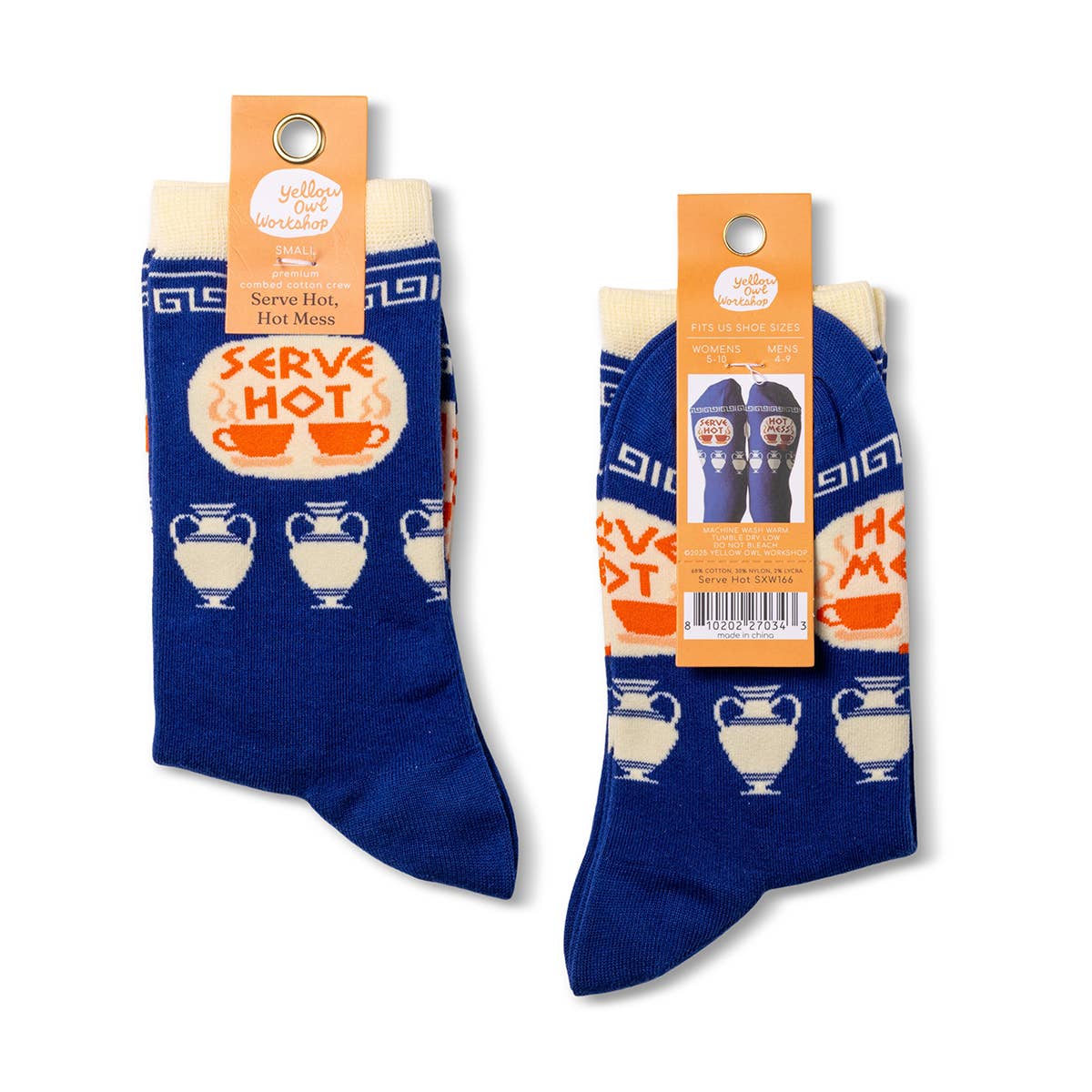 Serve Hot, Hot Mess - Small Crew Socks