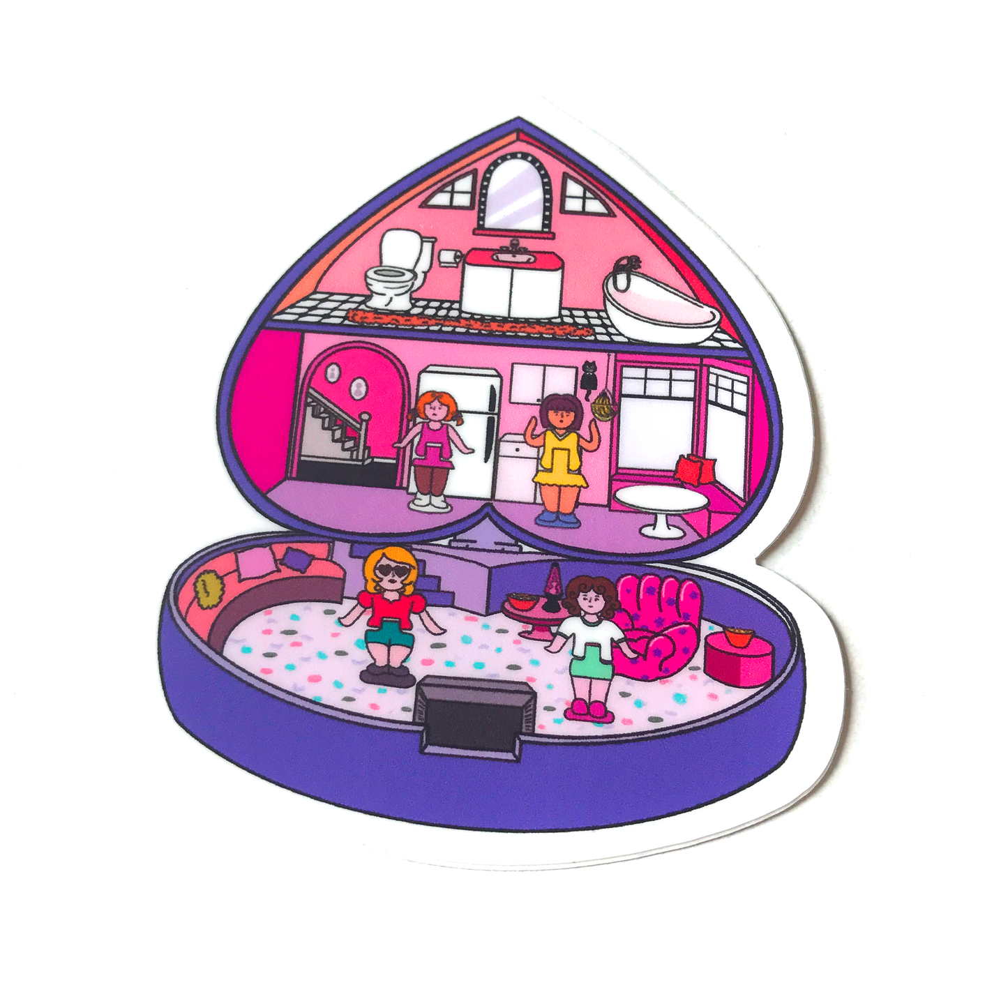 Purple Polly Pocket sticker