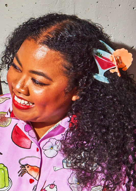 Large Shrimp Cocktail Hair Claw Clip