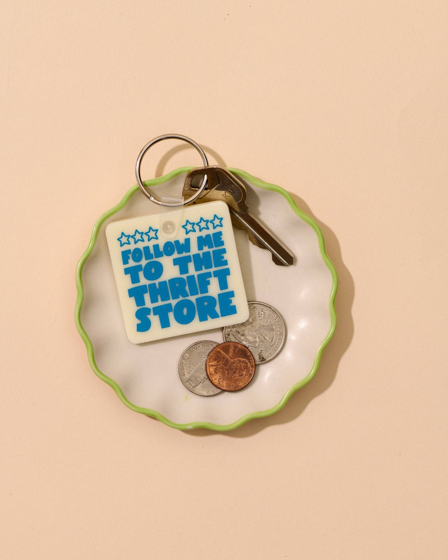 Follow Me to the Thrift Store PVC Keychain