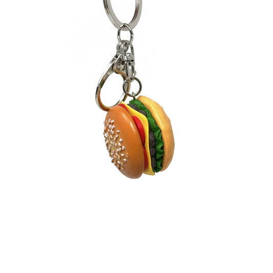 Cheeseburger Keychain Bag Charm – Foodie Gift