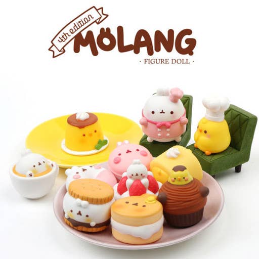 Molang Cafe Dessert Random Figurine Toy Box