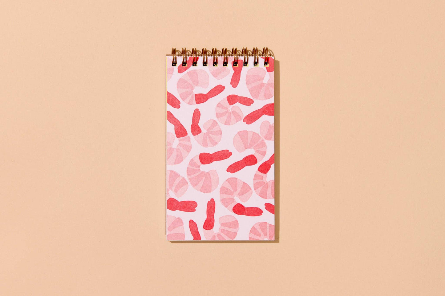 Shrimp Cocktail Letterpress Pocket-size Spiral Notebook