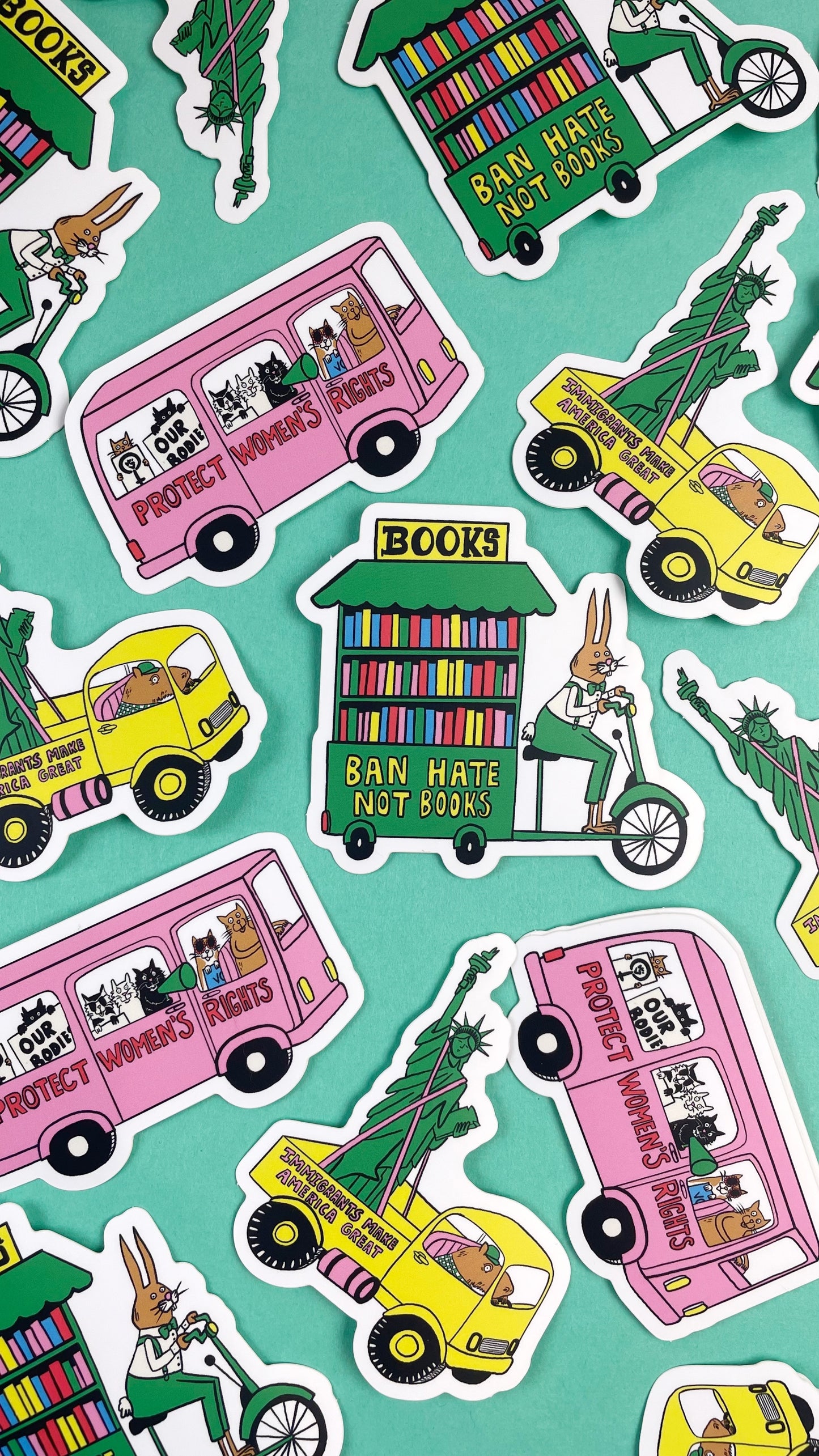 Protect Women's Rights Cat Sticker