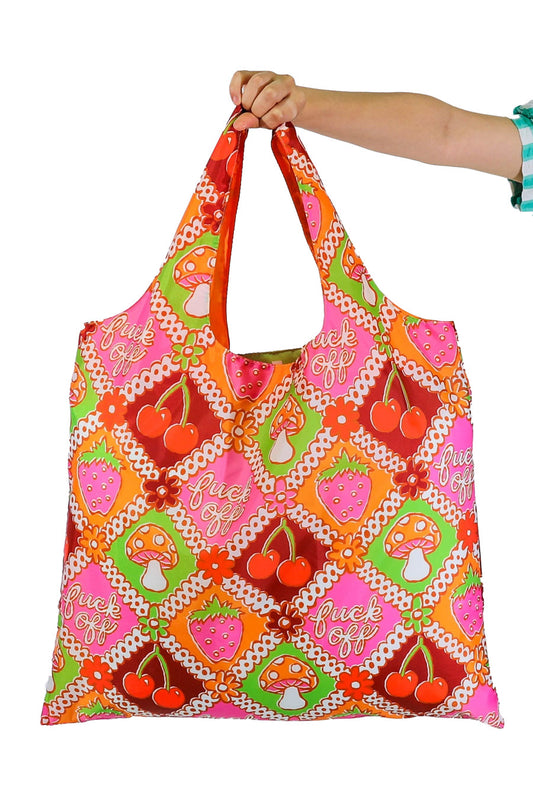 Fuck Off Retro Art Sack - Eco-Friendly Reusable Tote Bag
