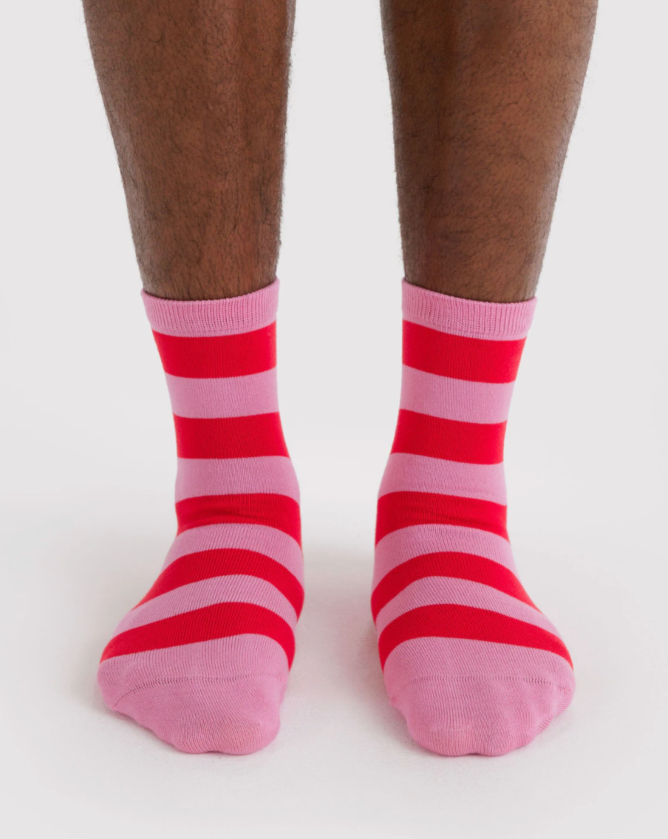 Crew Socks - Pink Stripe