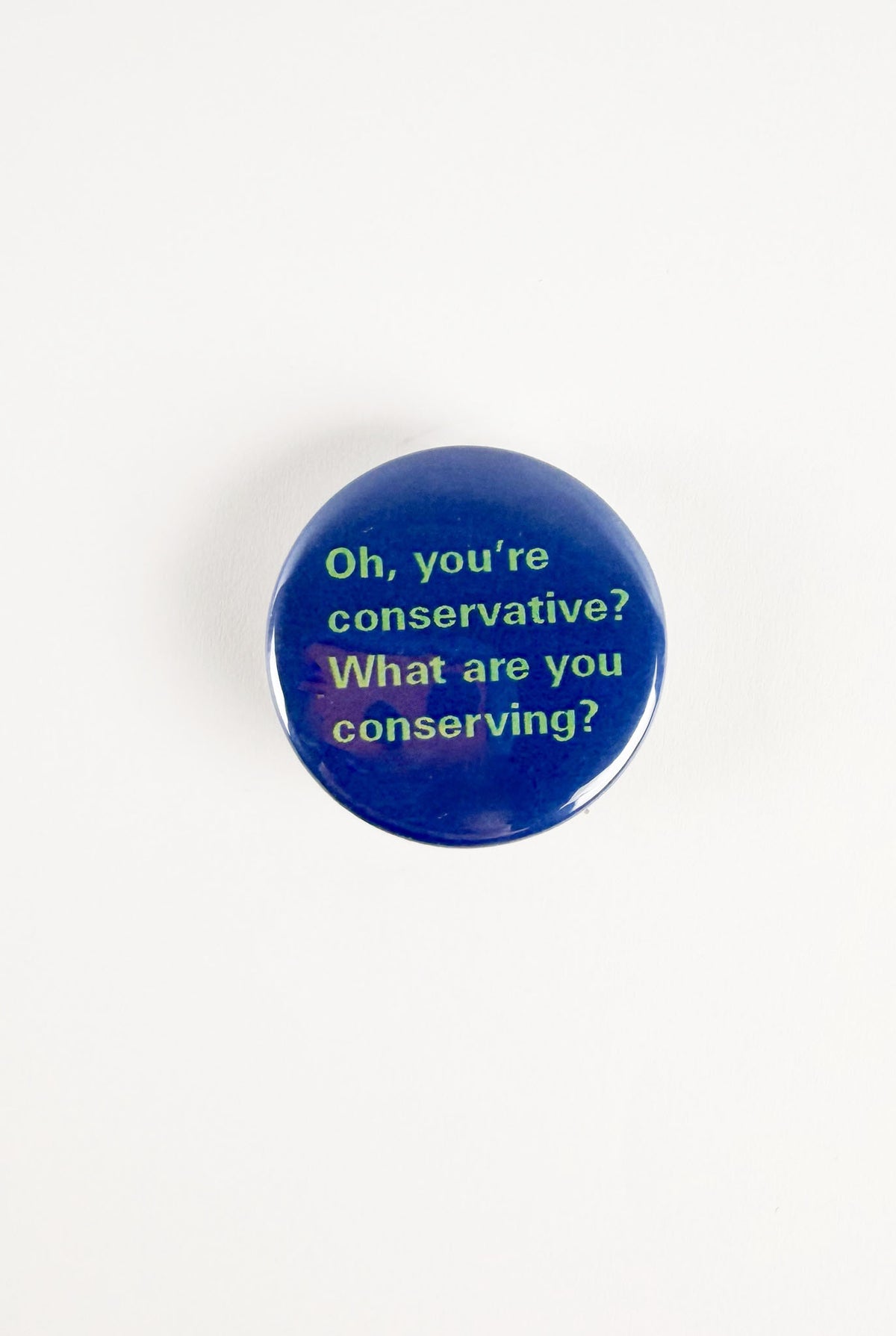 Oh, you're Conservative? What Are You Conserving? Pinback Button