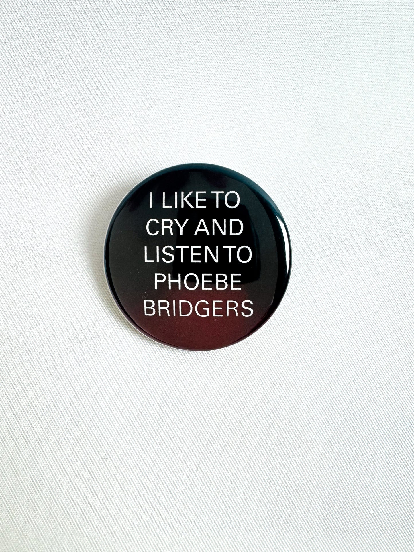 Cry & Listen to Phoebe Bridgers Pinback button