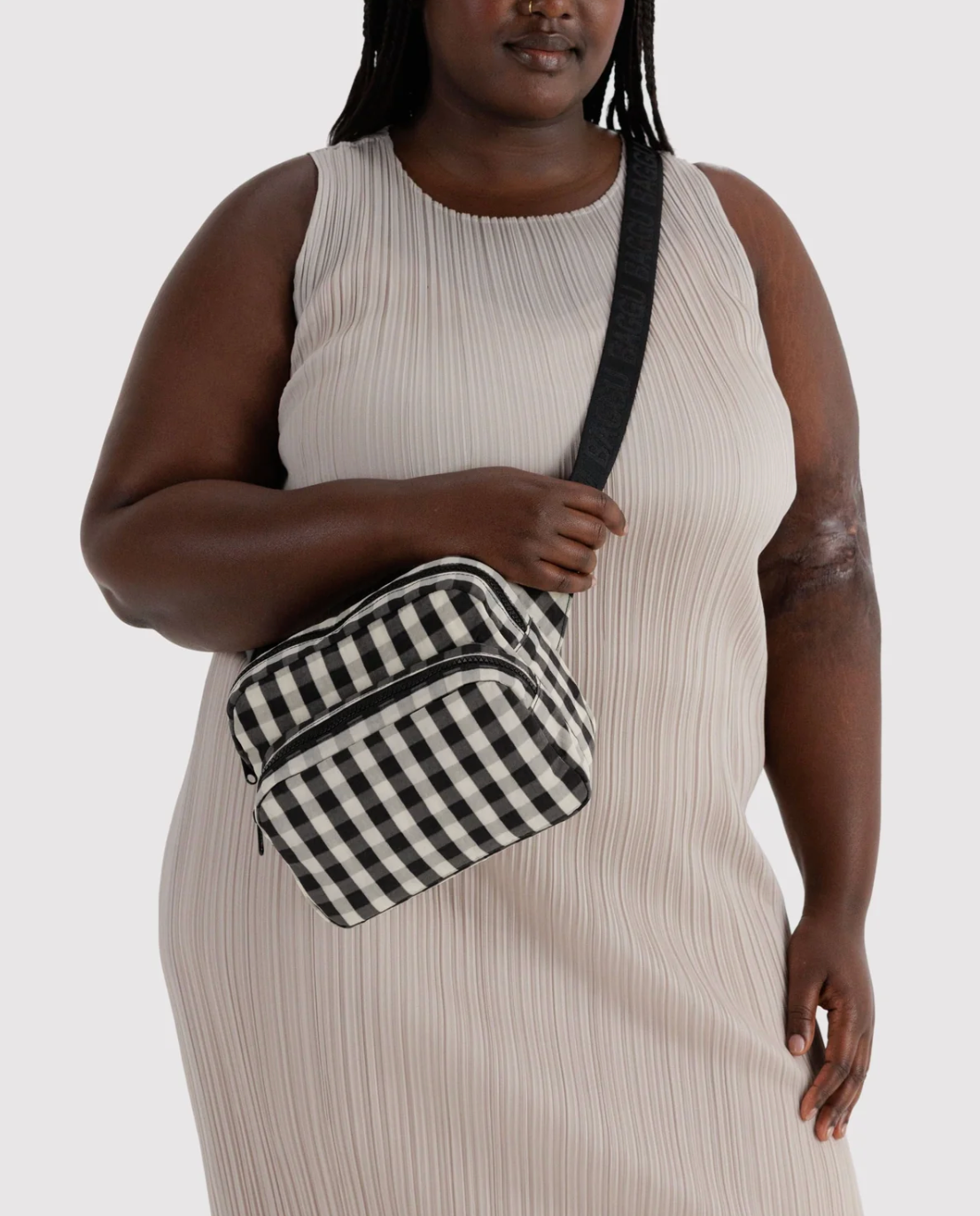 Fanny Pack - Black and Cream Gingham
