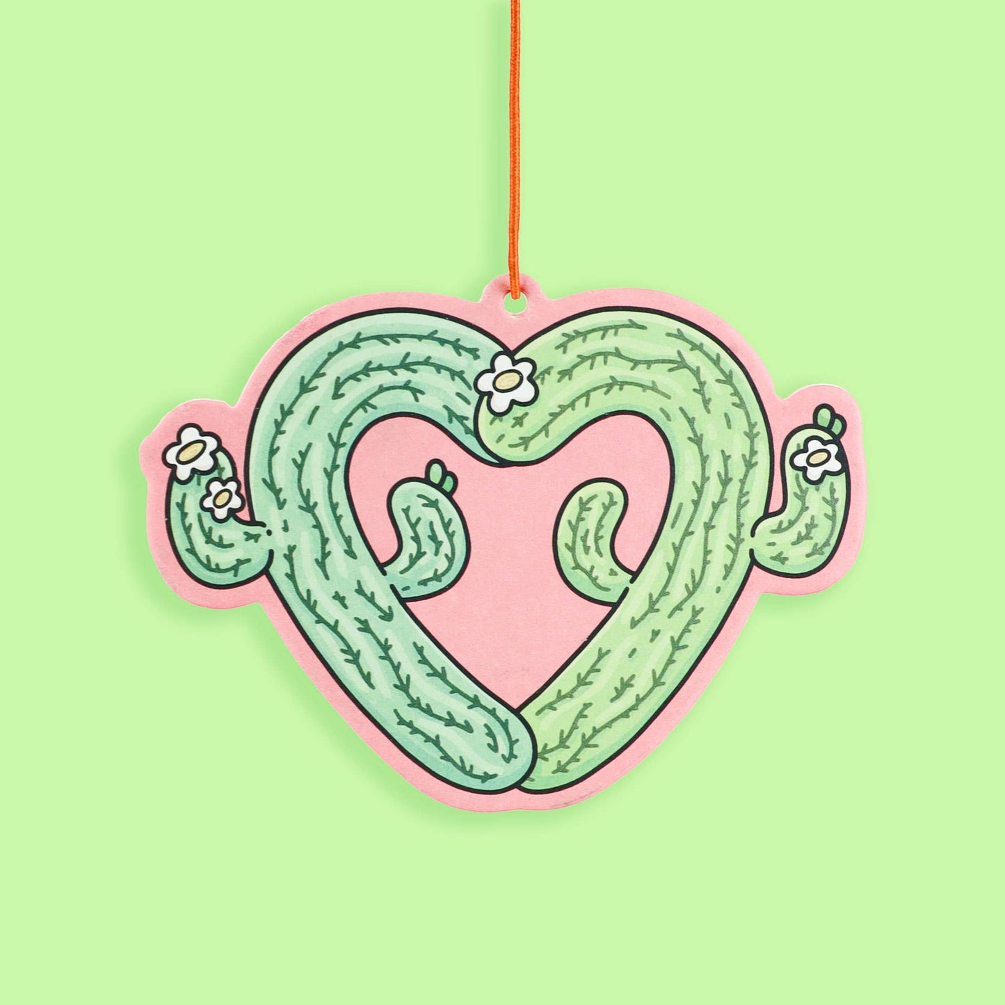 Saguaro Cactus Heart Desert Citrus Scented Car Air Freshener