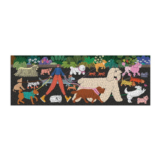 Dog Walk 1000 Piece Panoramic Puzzle