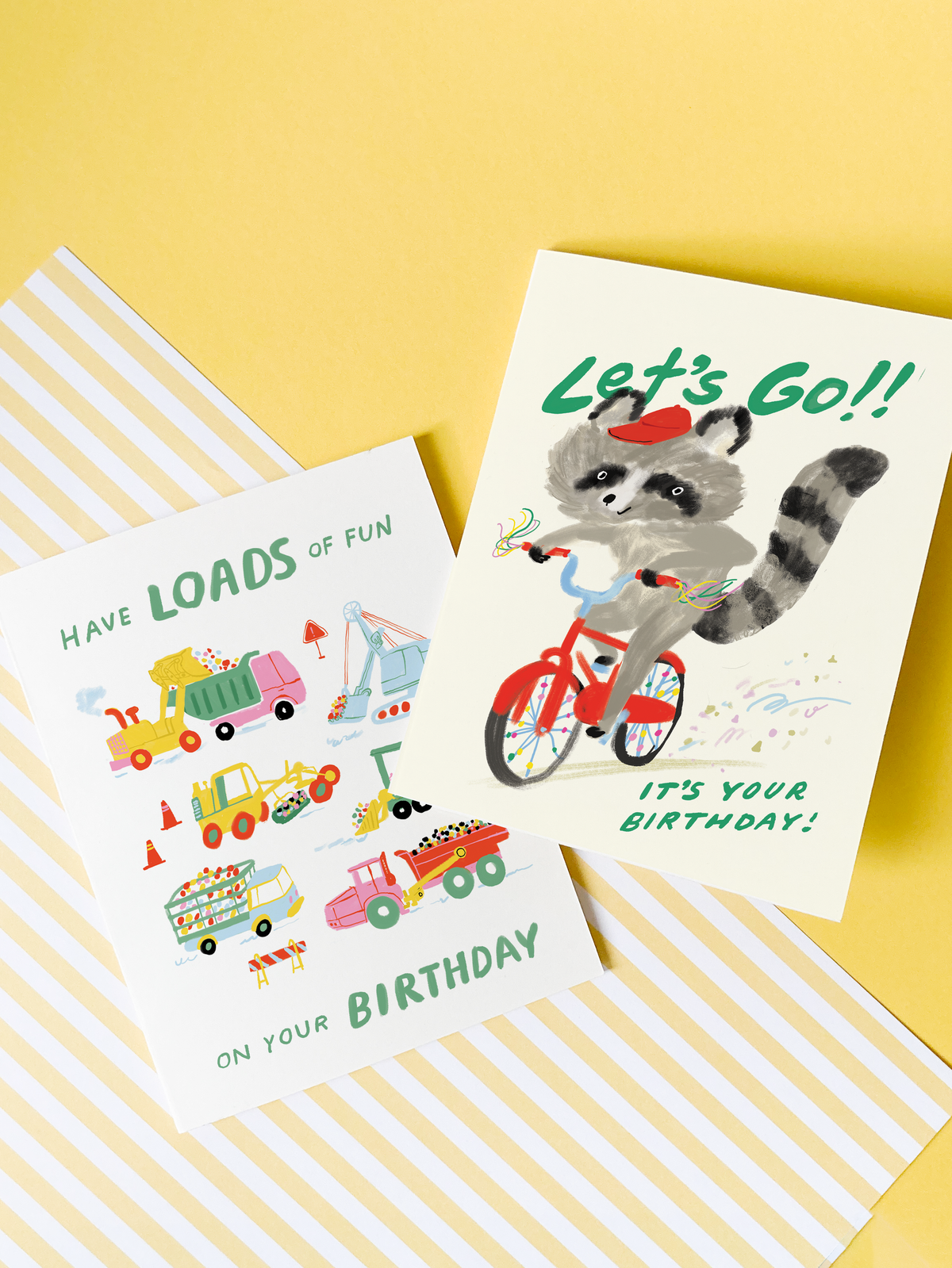 Let’s Go Raccoon Birthday Card