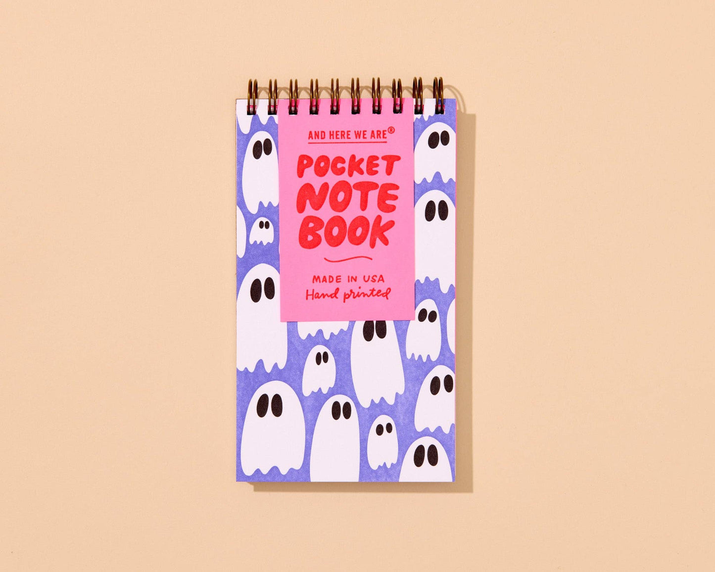 Ghost Letterpress Pocket-size Spiral Notebook