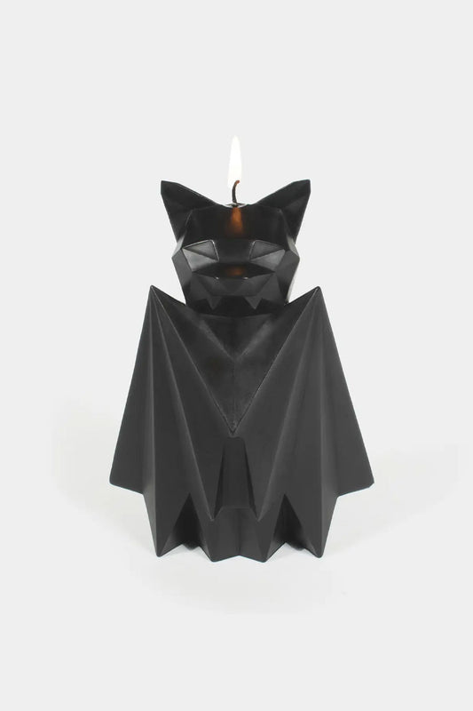 PyroPet Blaka Bat Skeleton Candle - 7" Tall, Black