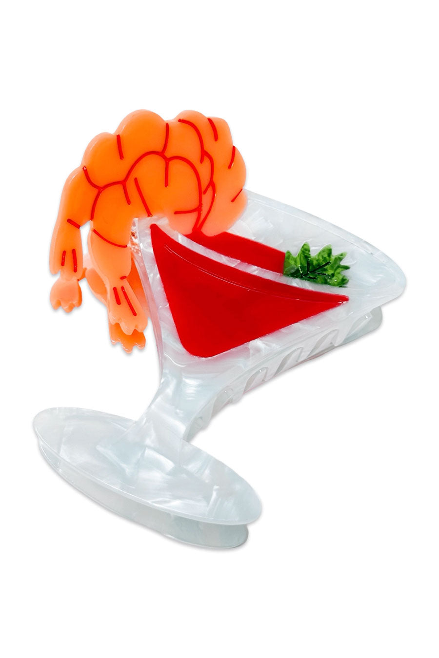 Large Shrimp Cocktail Hair Claw Clip