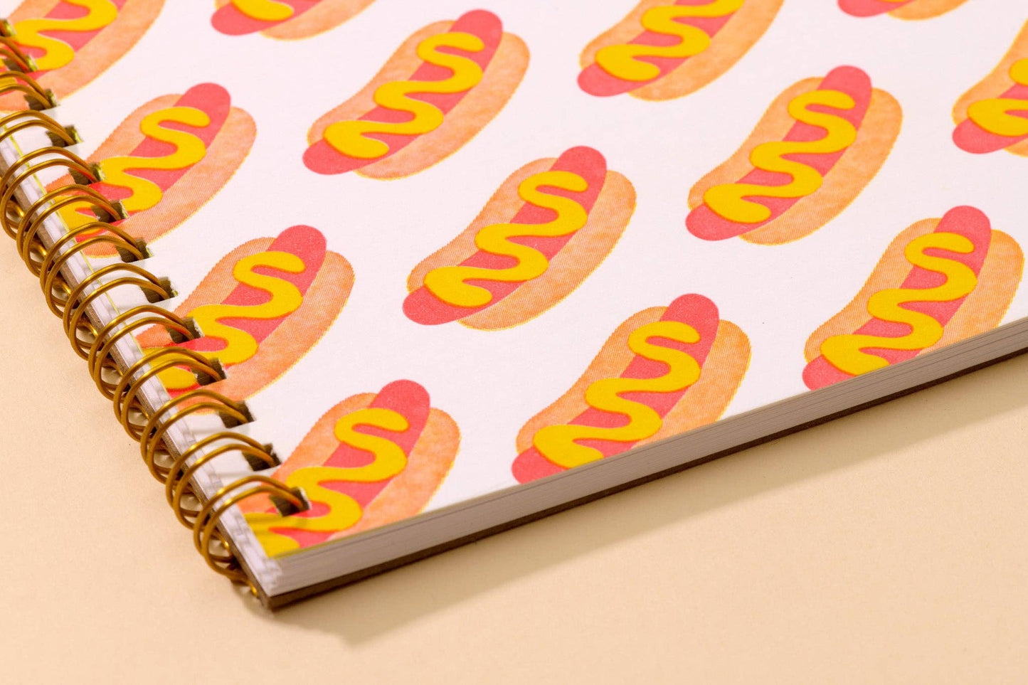 Hot Dogs Letterpress A5 Spiral Notebook