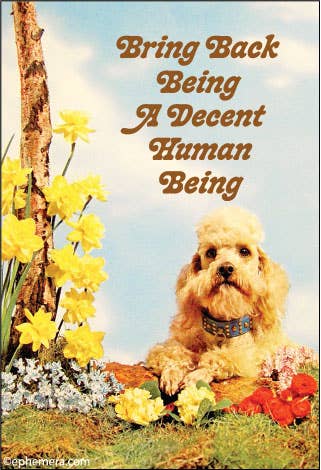 Bring back being a decent human being Magnet