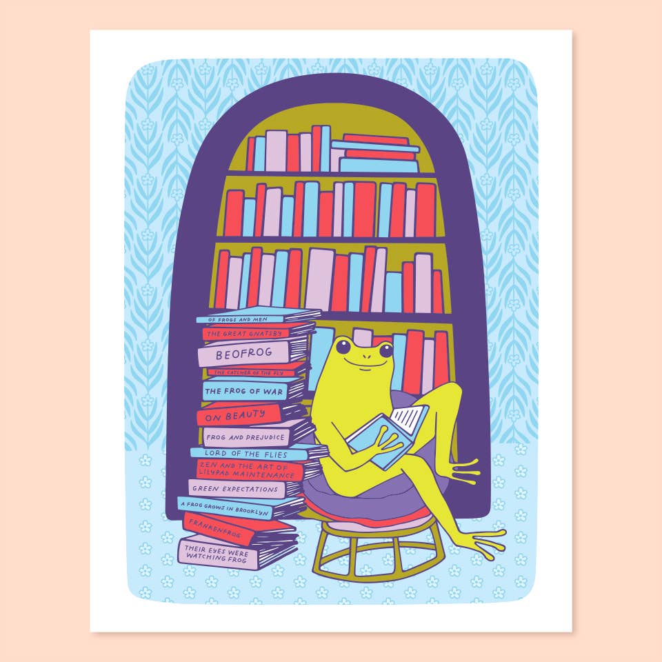 Book Froggy Print - 8 x 10