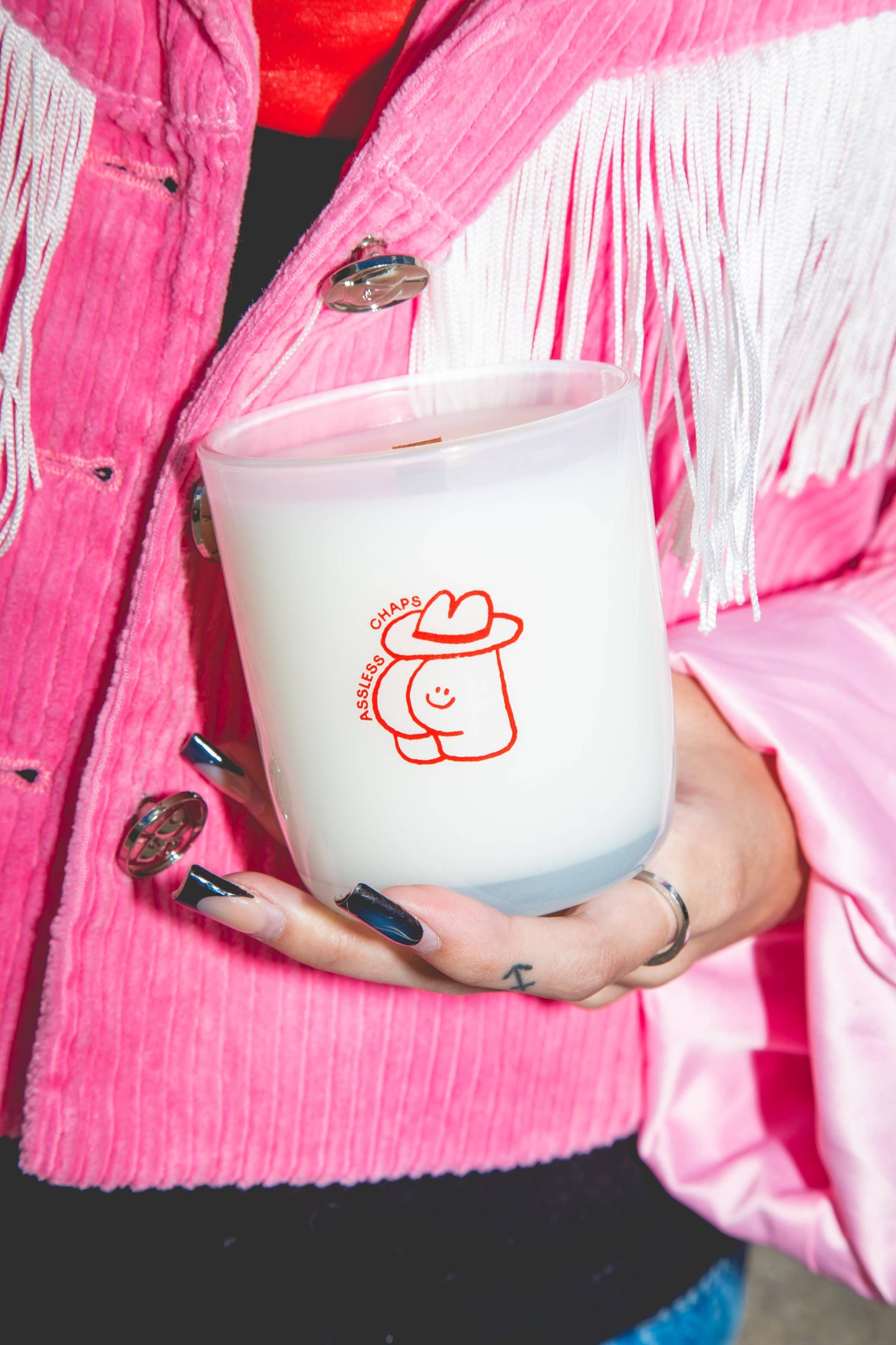 Assless Chaps - Saddle leather - Coconut Soy 8oz Candle