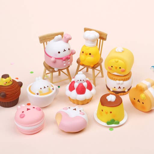 Molang Cafe Dessert Random Figurine Toy Box