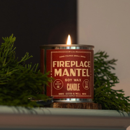Fireplace Mantel Soy Candle - 1/2 Pint / Cotton Wick