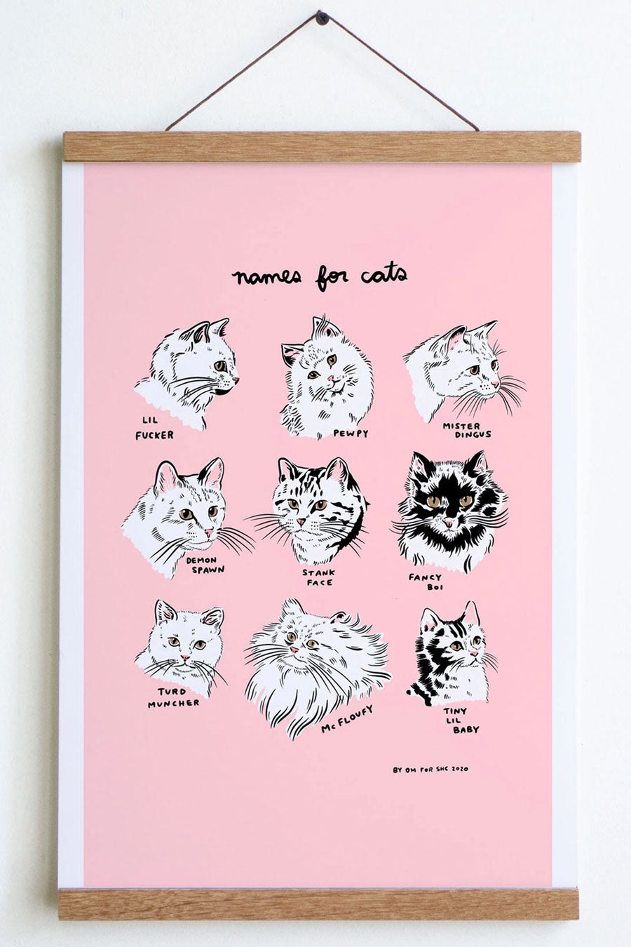 Names for Cats Print: 12" x 18"