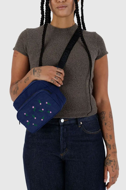 Fanny Pack - Embroidered Wildflower