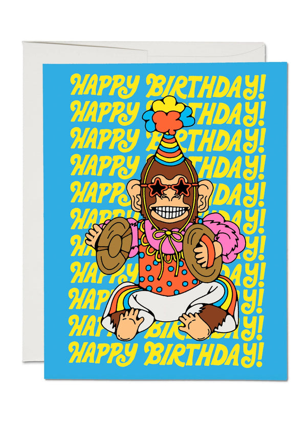 Funky Monkey Birthday card