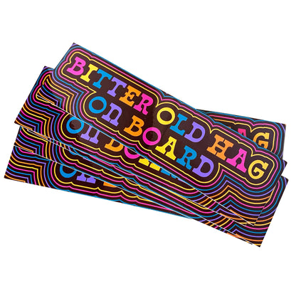 Bitter Old Hag On Board Vinyl Sticker