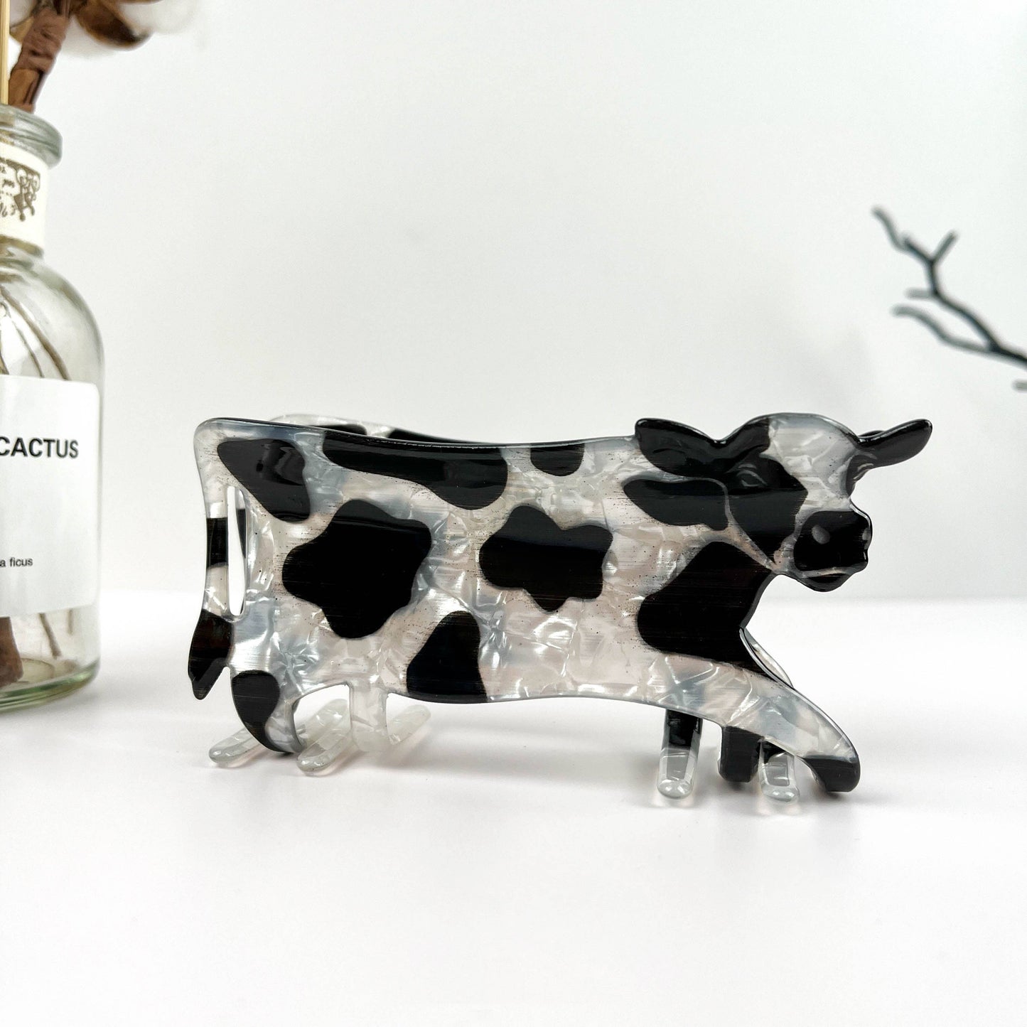 Cow Animal Hair Claw Clip