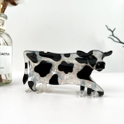Cow Animal Hair Claw Clip