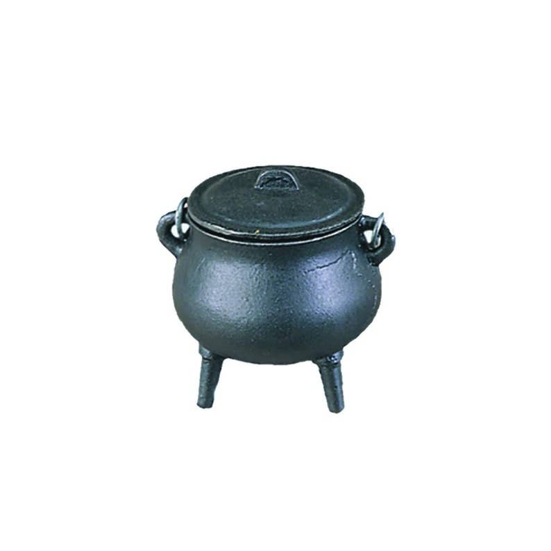 Cast Iron Cauldron w/ Lid - (3.5 in.)