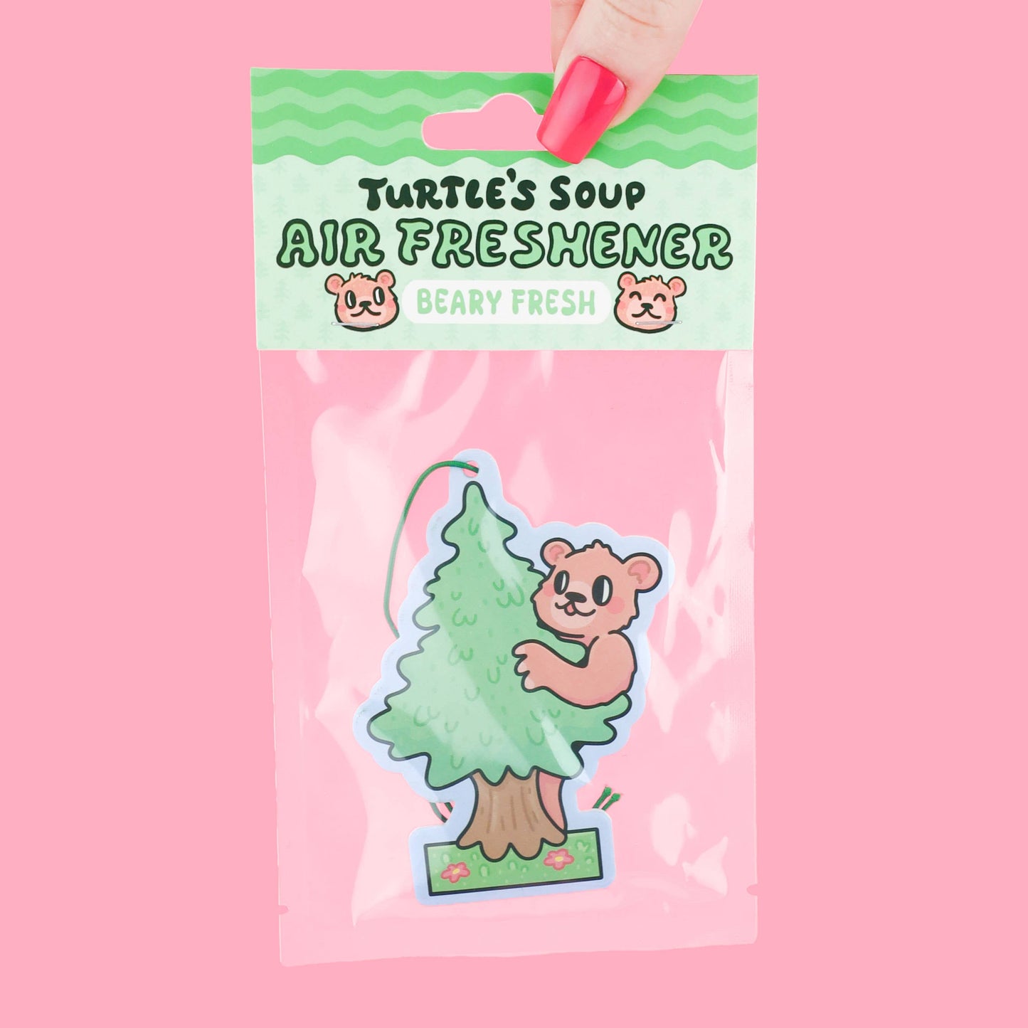 Woodland Bear Pine Tree Fresh Cute Scented Car Air Freshener