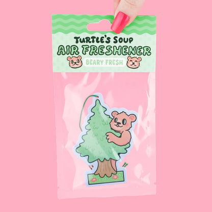 Woodland Bear Pine Tree Fresh Cute Scented Car Air Freshener