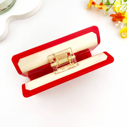 Retro Red Cassette Acetate Hair Claw Clip
