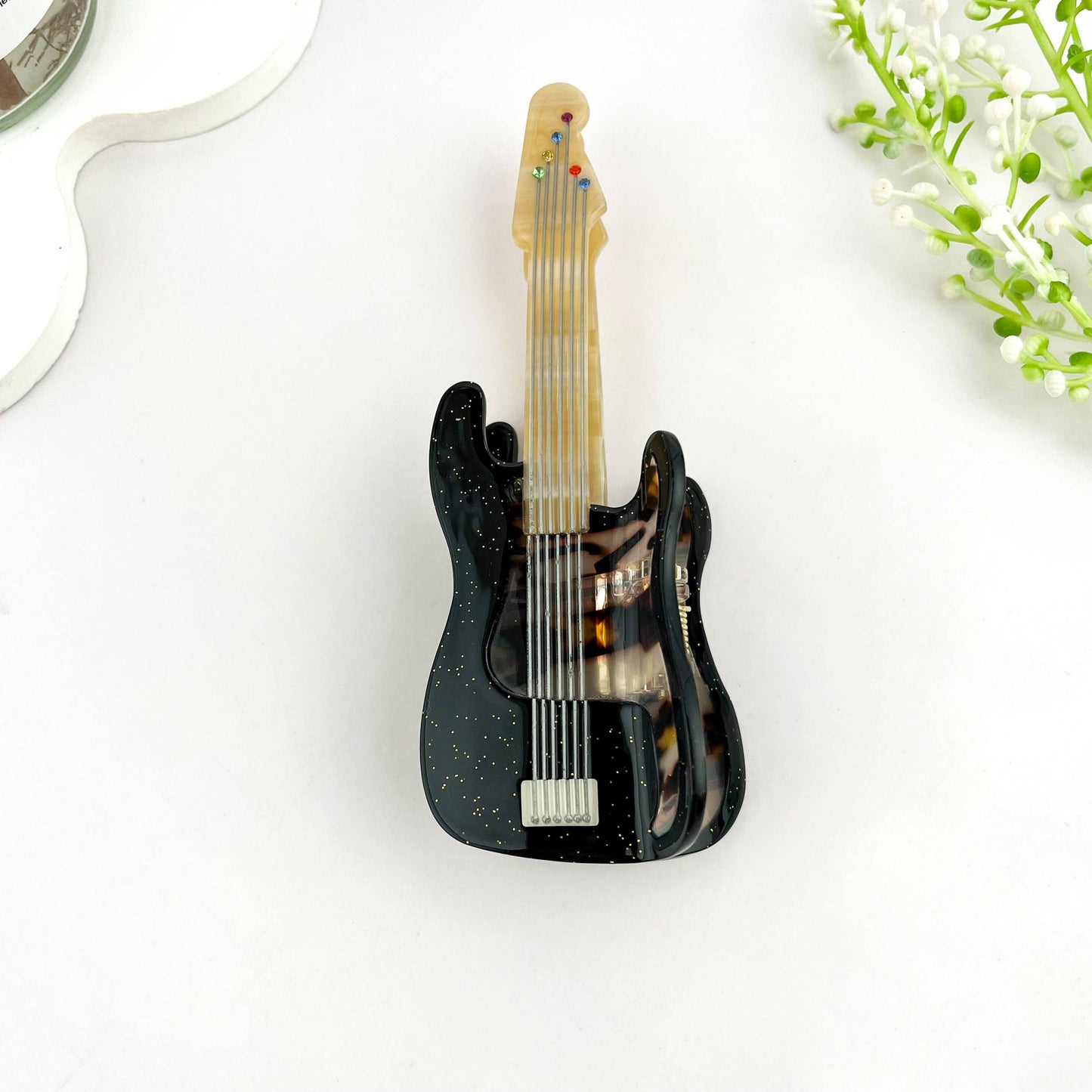 Guitar Acetate Hair Claw Clip