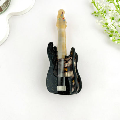 Guitar Acetate Hair Claw Clip