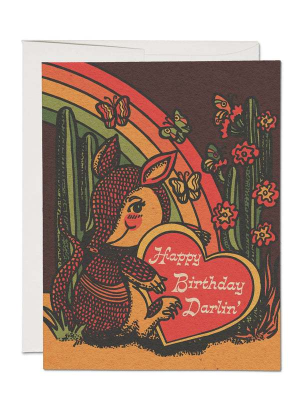 Happy Birthday Darlin Armadillo Card