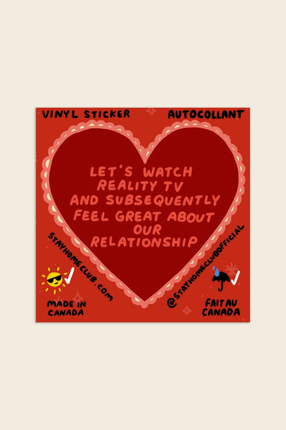 Reality TV Vinyl Sticker