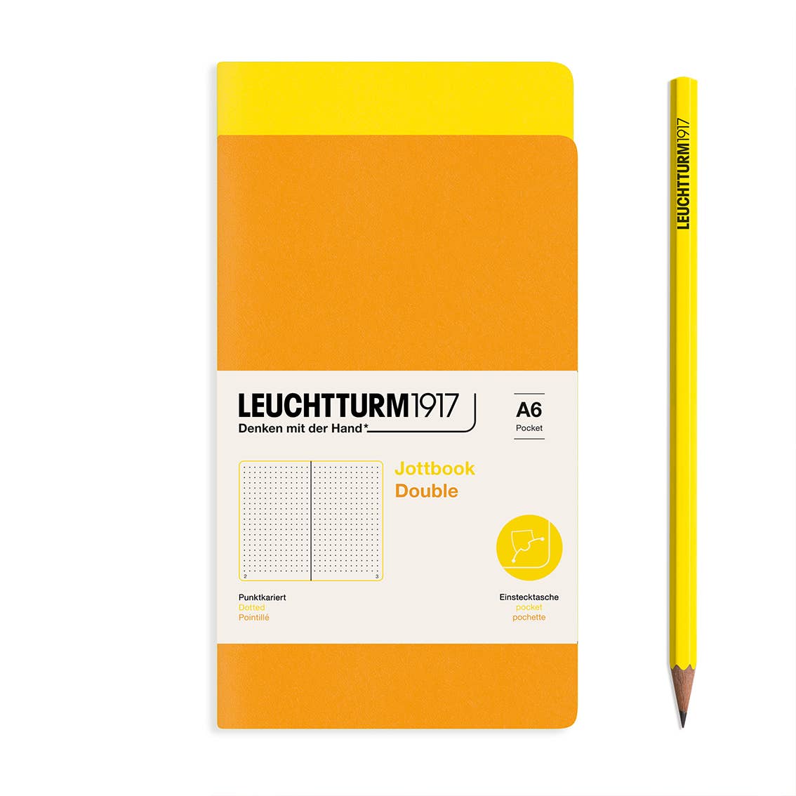 Jottbook A5 - Pack of 2: Lemon & Rising Sun / Medium / Plain