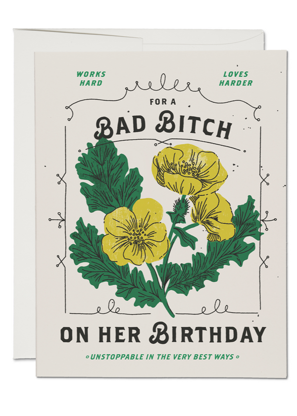 Bad Bitch birthday card