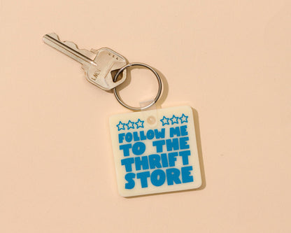 Follow Me to the Thrift Store PVC Keychain