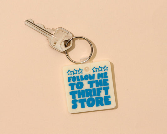 Follow Me to the Thrift Store PVC Keychain