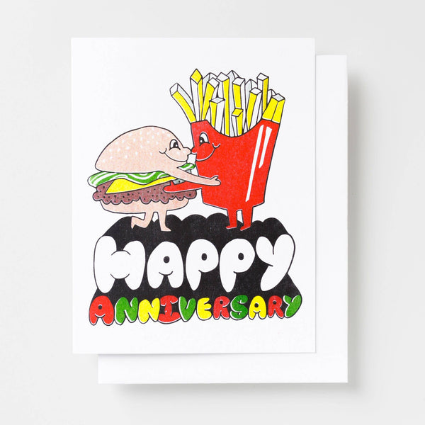 Happy Anniversary Food Risograph Card